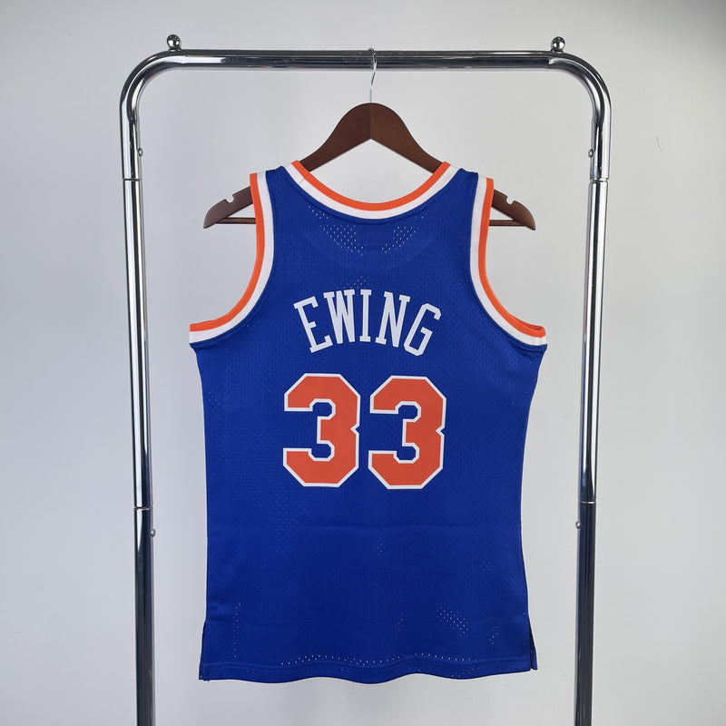 Regata Mitchell & Ness New York Knicks Road Patrick Ewing 1991-1992 Azul