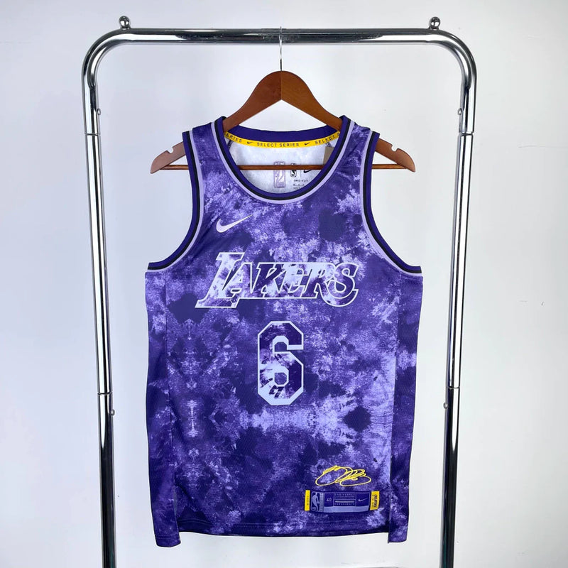 Los Angeles Lakers - Select Series Tie Dye 2023 - Masculina - Mesclado Roxo