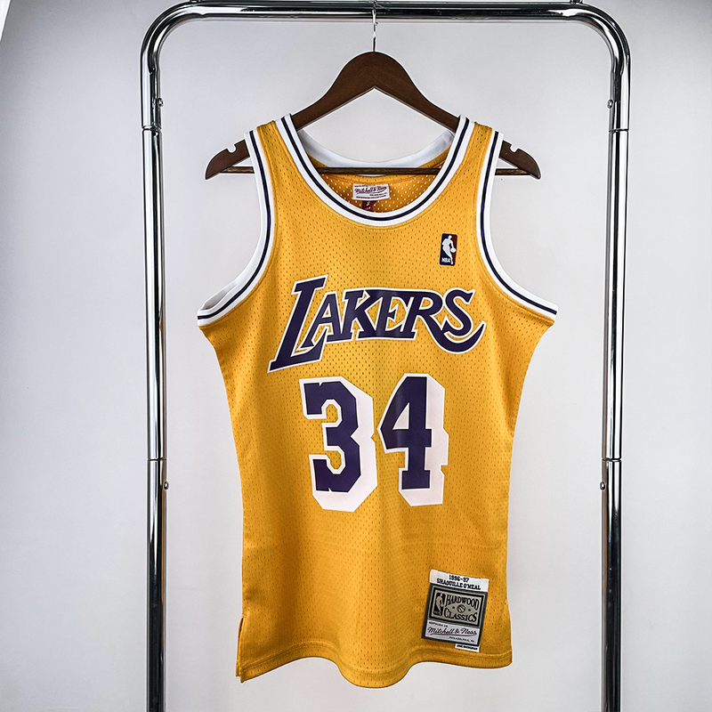 Regata Mitchell & Ness  Los Angeles Lakers 1984-1985 Amarela