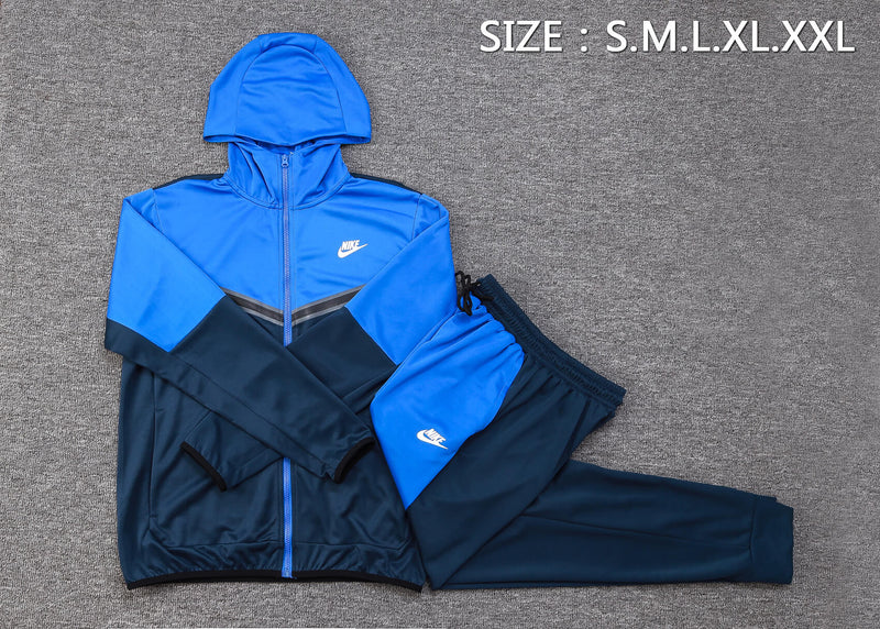 Conjunto Nike Sportswear Tech Fleece - Agasalho e Calça - Azul e Preto