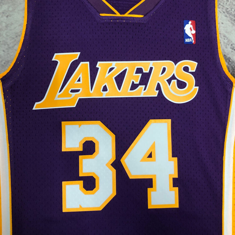 Regata Mitchell & Ness Lakers Shaquille O'Neal 1999-2000 Roxa