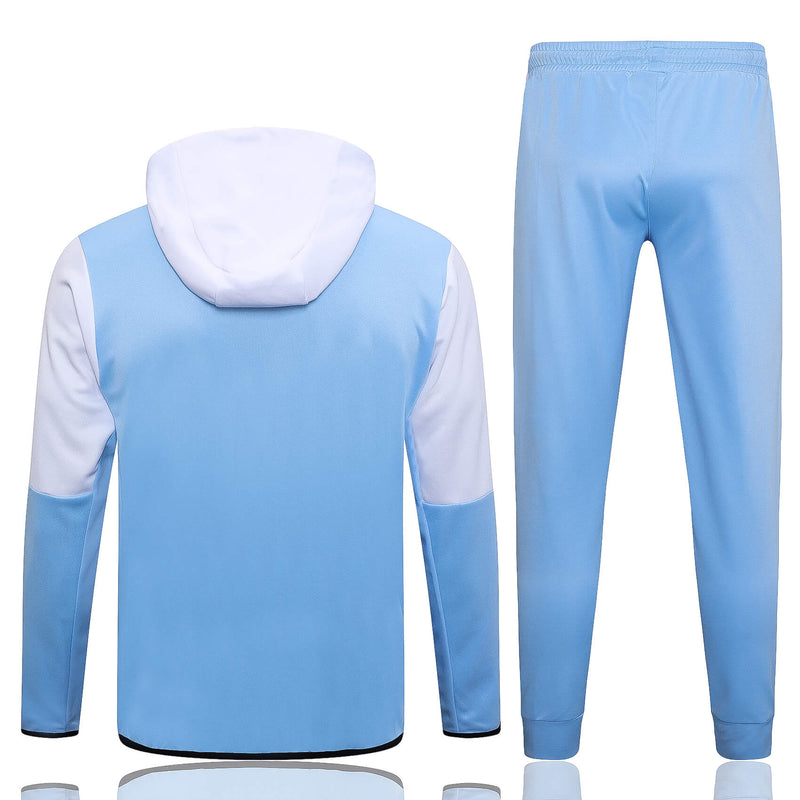 Conjunto Nike Sportswear Tech Fleece - Agasalho e Calça - Azul e Branco