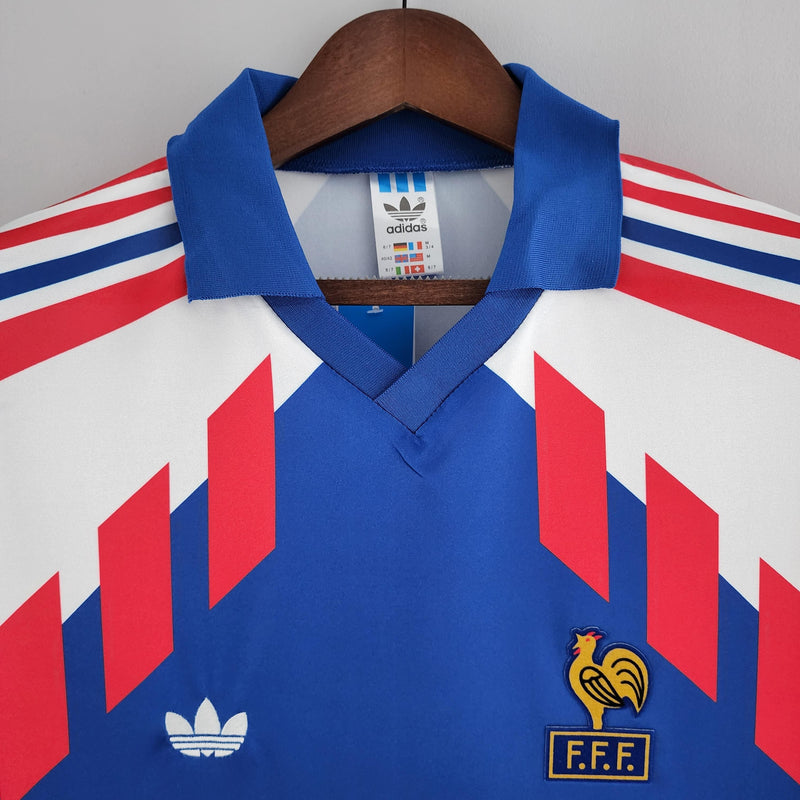 Camisa França Home (1) 1988 Adidas Retrô Masculina