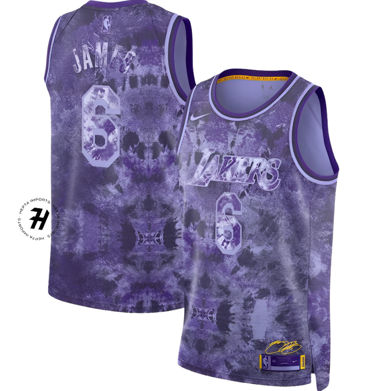 Los Angeles Lakers - Select Series Tie Dye 2023 - Masculina - Mesclado Roxo