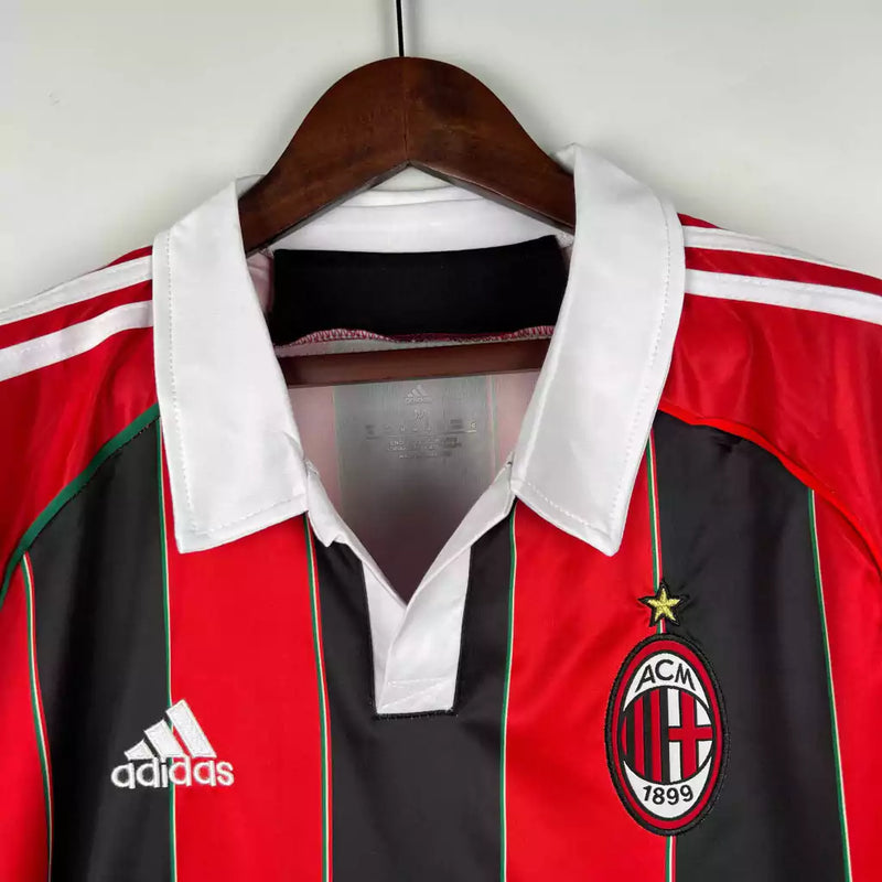 Camisa Retro AC Milan I 12/13 Adidas Masculina - Vermelho