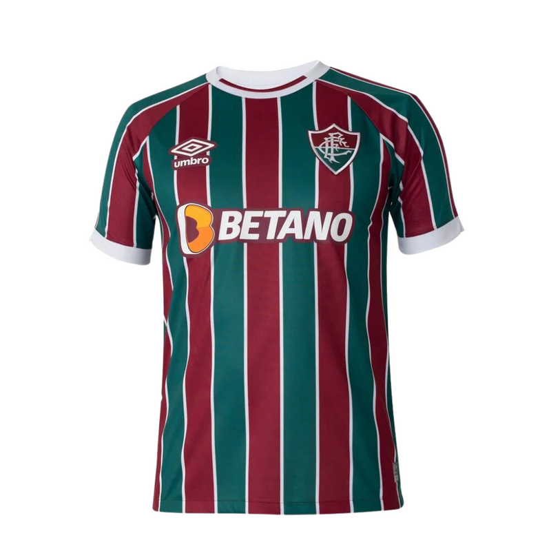 Camisa Fluminense I Titular  2023-24 - Umbro Torcedor Masculina - Vinho+Verde