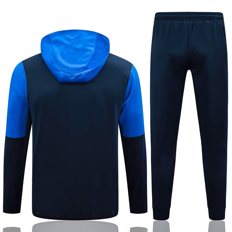 Conjunto Nike Sportswear Tech Fleece - Agasalho e Calça - Azul e Preto