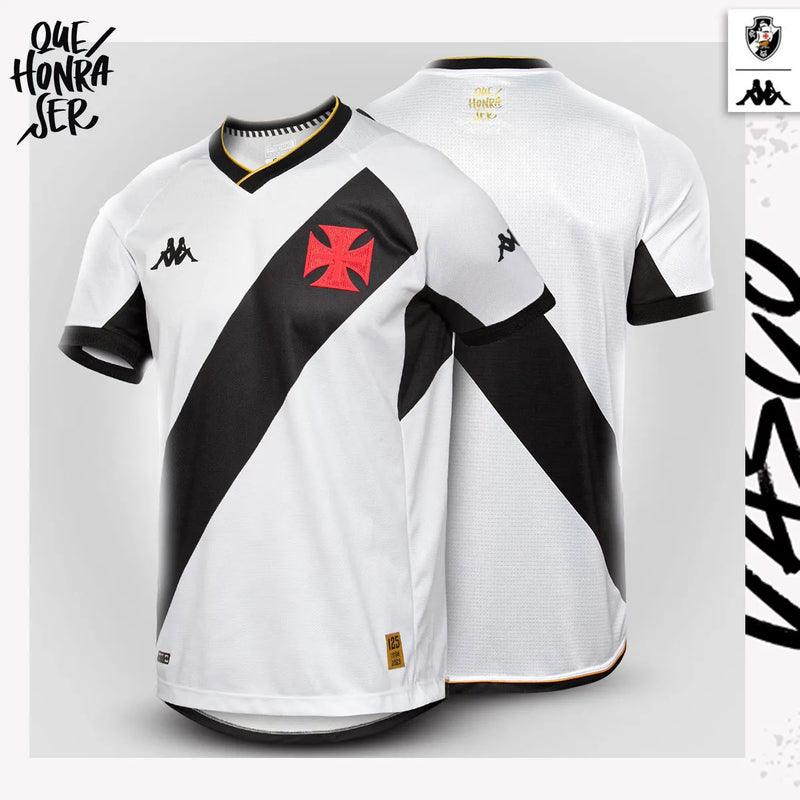 Camisa Vasco da Gama II Reserva 23/24 - Kappa Torcedor Masculina - Branca