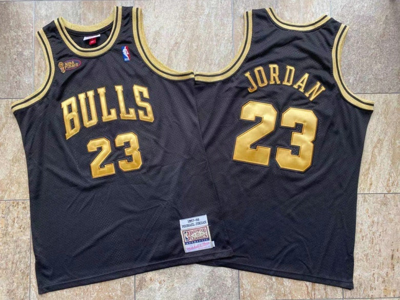 Regata Chicago Bulls Mitchell & Ness Black/Gold 97/98 Jordan