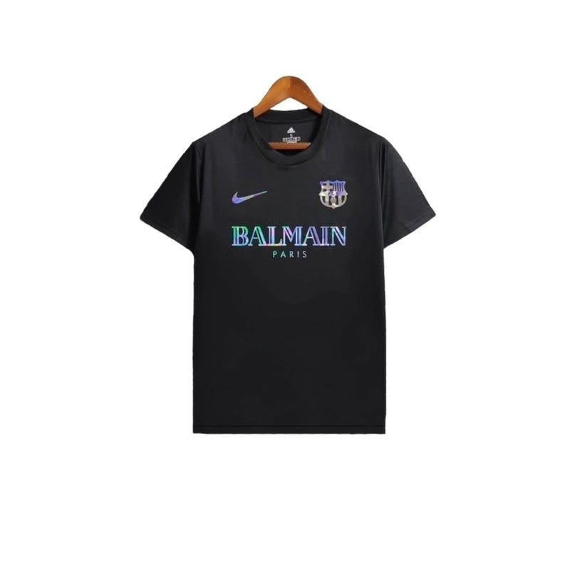 Camisa Barcelona x Balmain Masculina Torcedor 24/25 - Preta